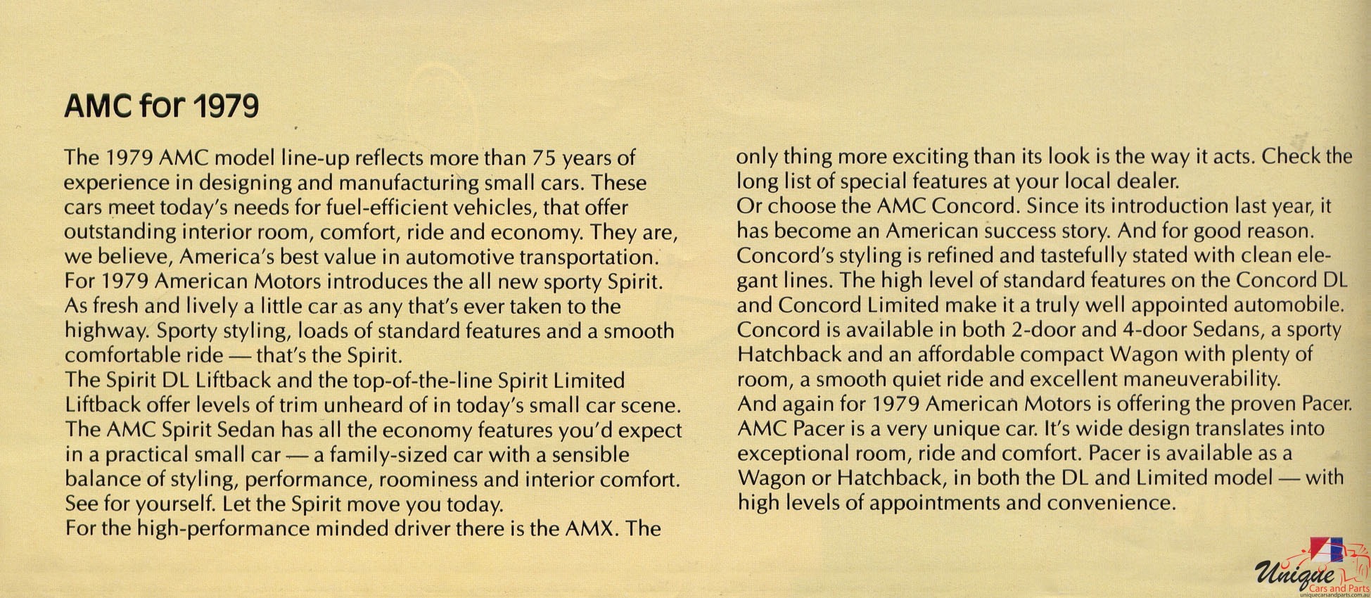 1979 AMC Range Brochure Page 16